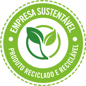 Empresa sustentável. Produto reciclado e reciclável.